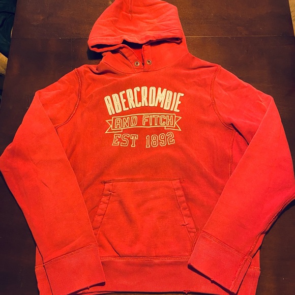 Abercrombie and Fitch MENS VINTAGE SWEATSHIRT red embroidered size xxl - Picture 2 of 5